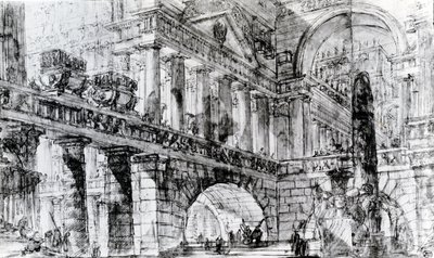 Temple Courtyard by Giovanni Battista Piranesi